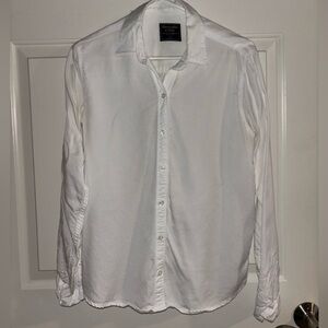 Abercrombie White Knit Button Up